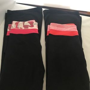 Lululemon yoga pants two pairs size 6